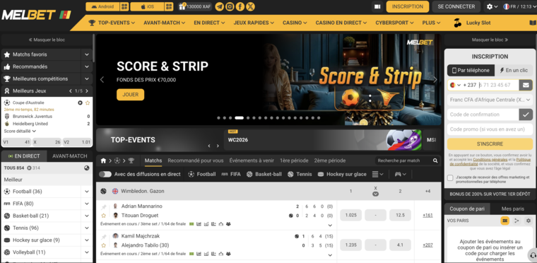 Melbet South Africa, sports betting homepage